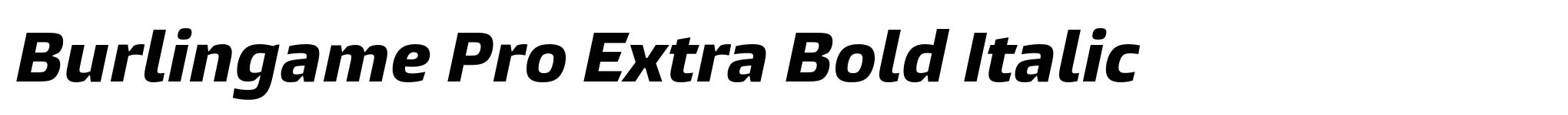 Burlingame Pro Extra Bold Italic image